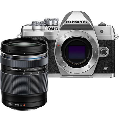 OLYMPUS OM-D E-M10 MARK IV ZILVER + 14-150MM F4.0-5.6 ZWART